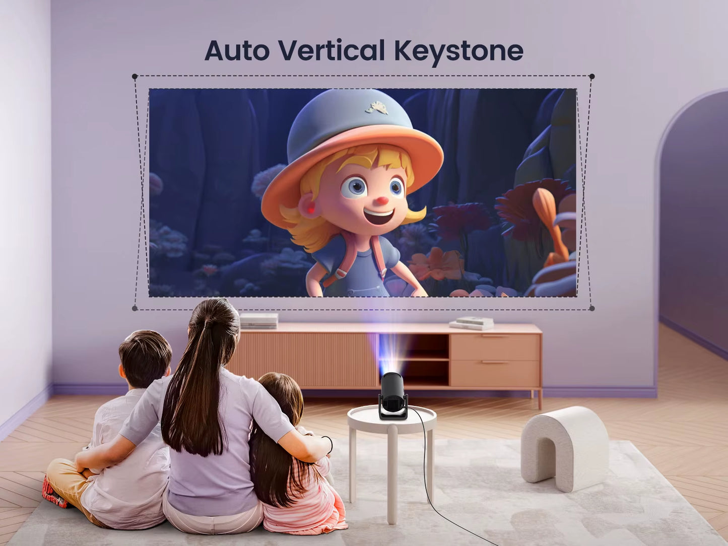 L1 Mini Projector 1080P Support 300 ANSI Android 11 Wifi Bluetooth Projector Auto Keystone Home Projector Portable