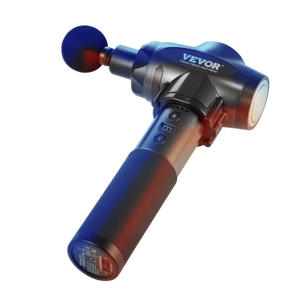 VEVOR Deep Tissue Massage Gun – 9 Speed Levels, 6 Heads, 24V 2500mAh Battery